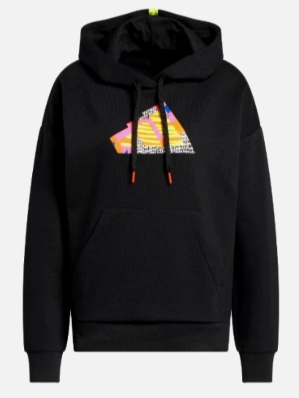 Adidas Graphic Logo fleece Hoodie pullover Womens size 2XL Black KC4348